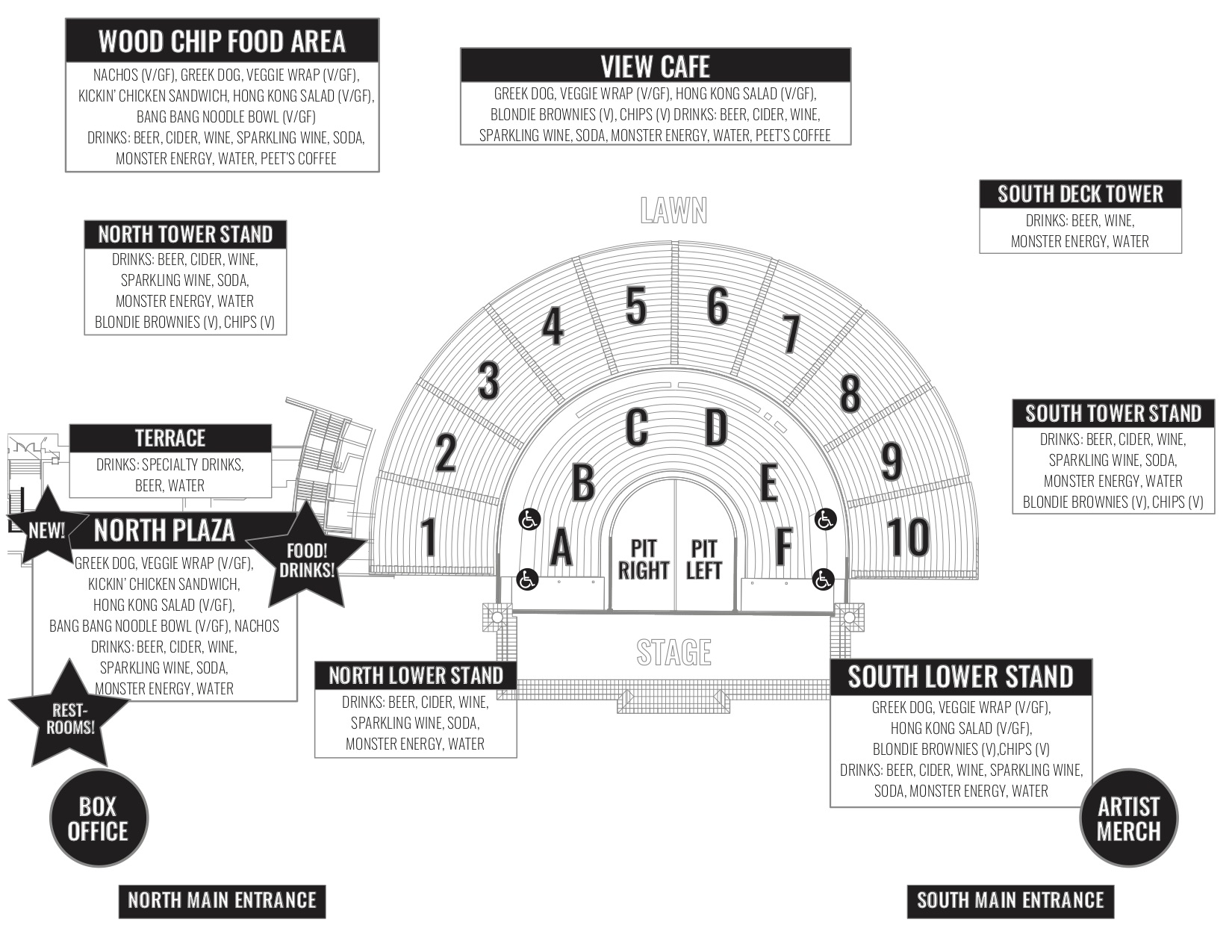 Greek Theater Los Angeles Interactive Seating Chart Two Birds Home